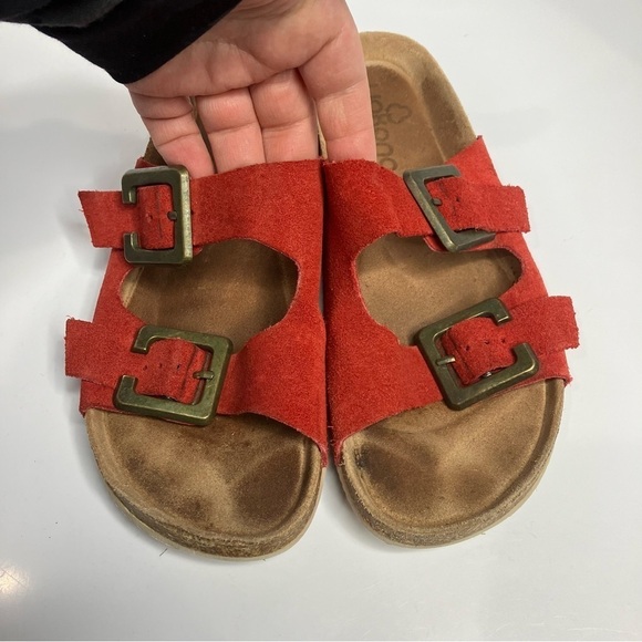 Yokono 2 strap leather sandals made in Spain red leather size 9 - Picture 3 of 10